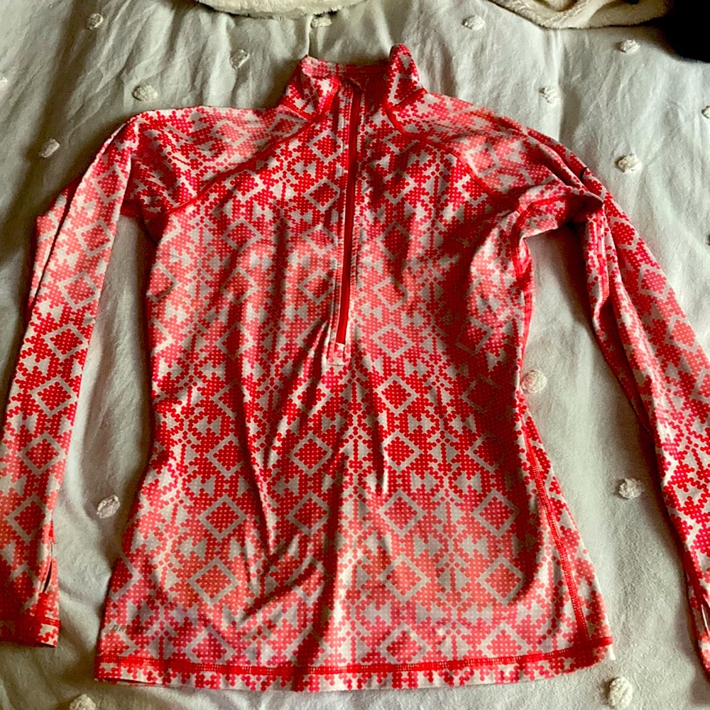 Pink Nike pattern 1/4 zip